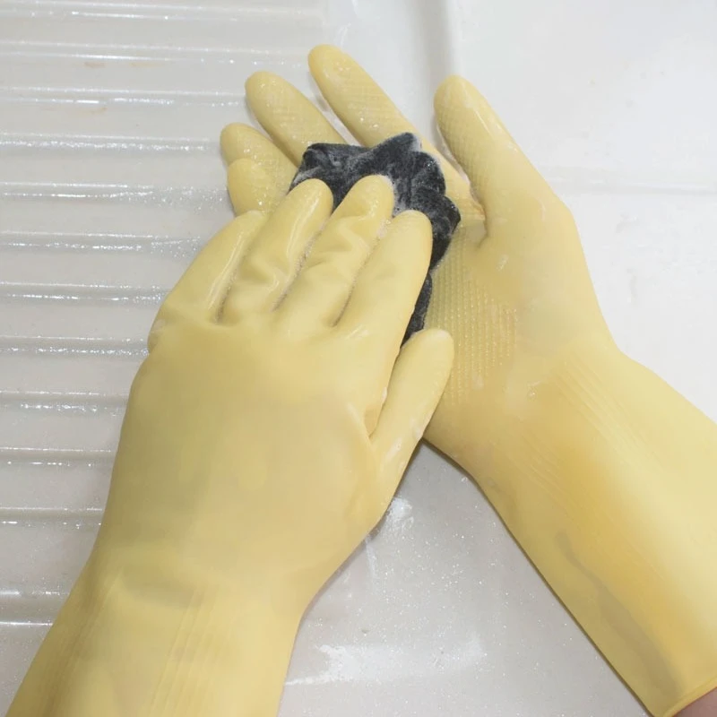 

Rubber Dishwashing Glove Heavy-duty Reusable Kitchen Cleaning Gloves Waterproof Work Gloves Car Washing Cleaning Protection Hand