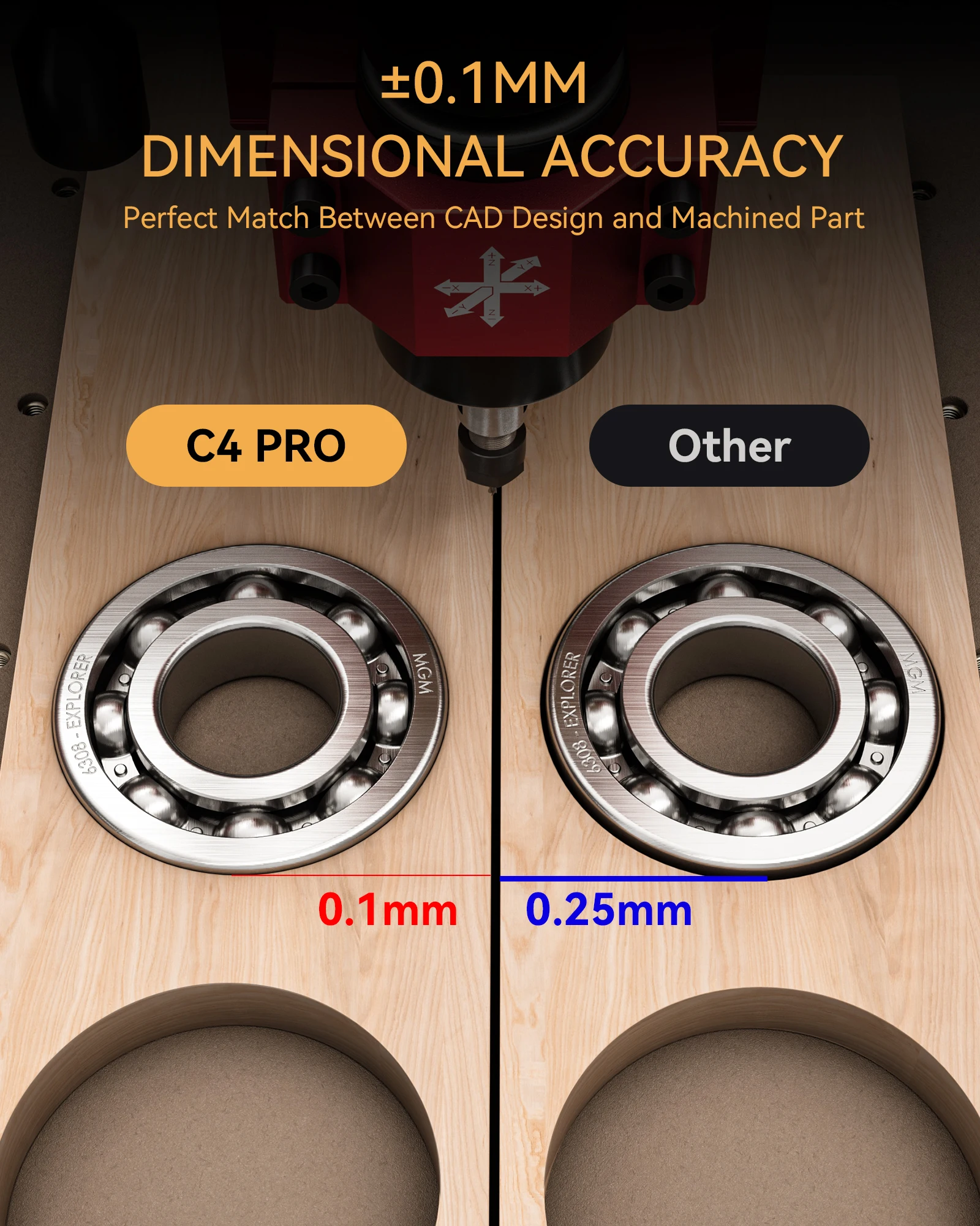 Atomstack C4 PRO ماكينة الحفر باستخدام الحاسب الآلي 0.1 مللي متر تحديد المواقع لتقوم بها بنفسك دقة النقش للوحات الدوائر المطبوعة الخشبية المعدنية