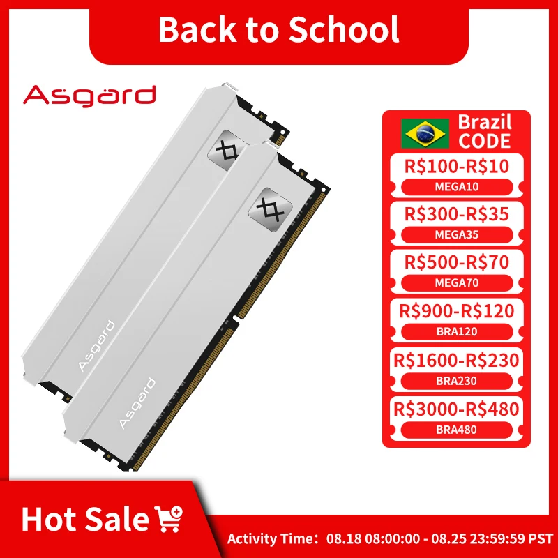 Asgard-램 페리어 T3 시리즈, DDR4 8GB 16GB(8GBx2) 3200MHz CL18 ddr4 RAM 메모리, pc용 ram 데스크탑 ram 