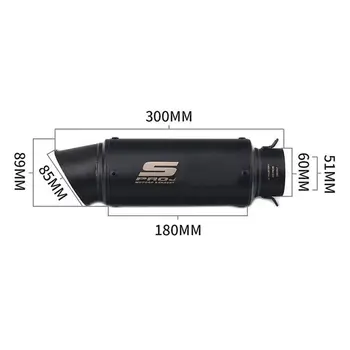 51/60mm 通用摩托車直通排氣管,適用於雅馬哈、本田賽車摩托車 GP 項目 10 最佳銷售 逃脫 mivv - №4