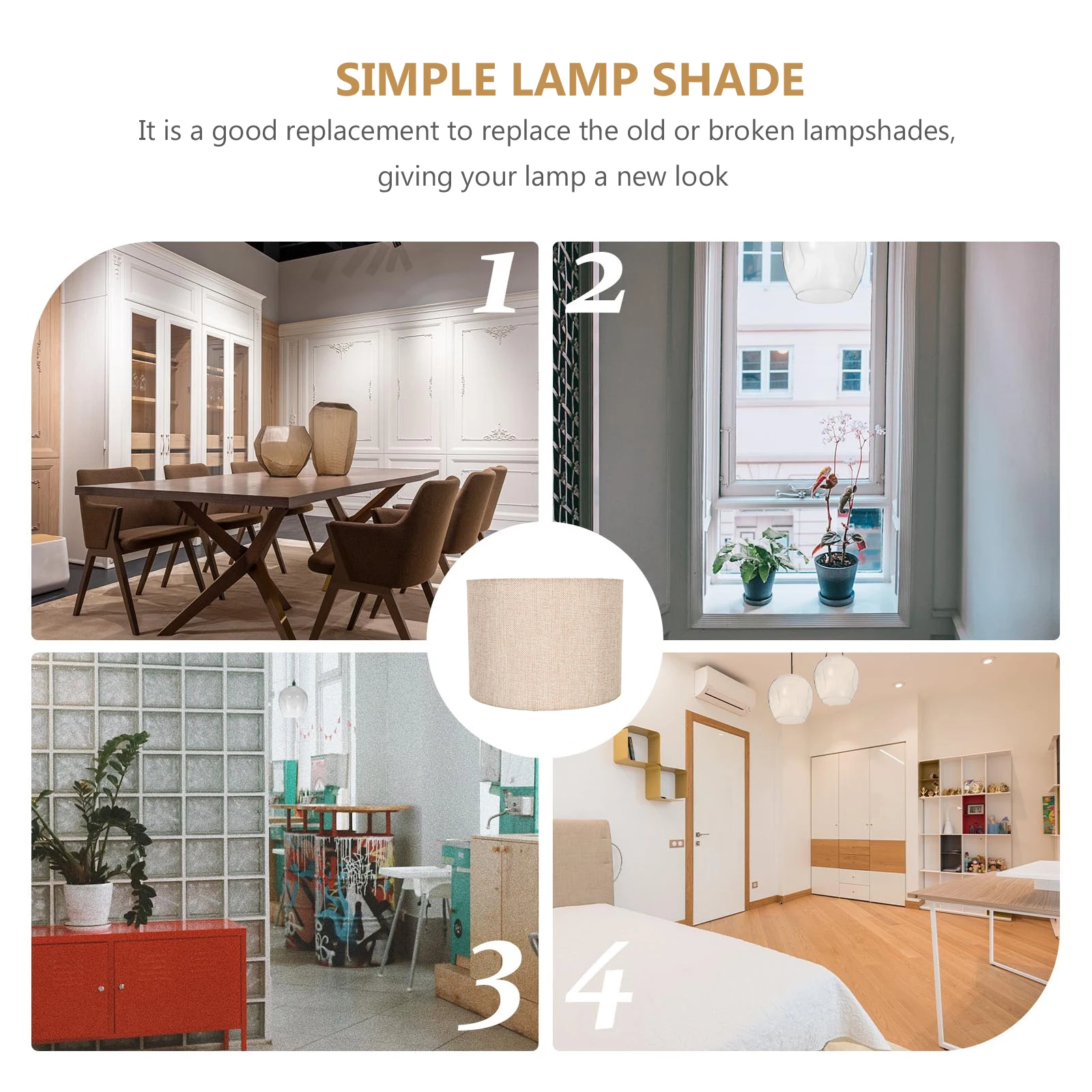 

Premium Linen Lamp Shade Small Light Cover For Table Floor Light E27 E14 Durable Easy Installation Decor