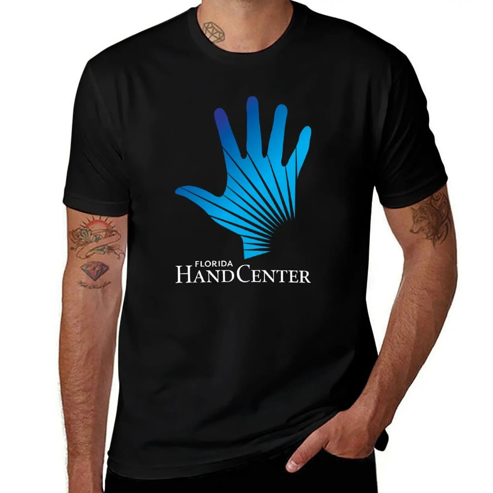 

Florida Hand Center Blue Logo T-Shirt luxury t-shirt anime vintage clothes summer 2025 t shirts men