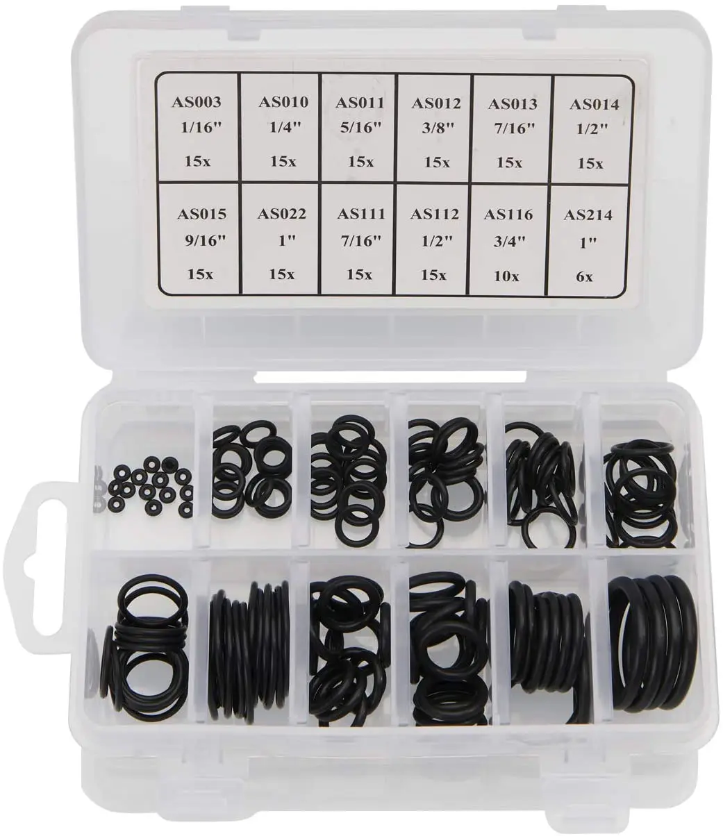 166 Pieces Scuba O-Ring Kit Scuba Diving Rubber Orings FKM 90Dive Hoses Ring Diving Dive Gear Equipment Scuba Tanks Scuba o ring