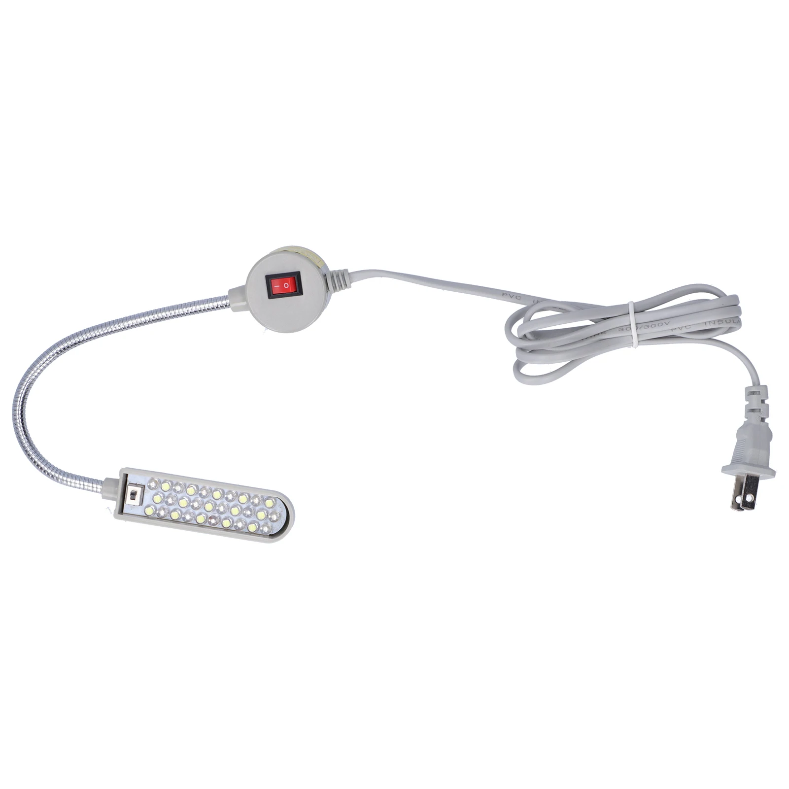 Sewing Machine Work Light Sewing Lamp Magnetic Base Elastic Goose‑Neck 30 LED UV+White Lighting Color