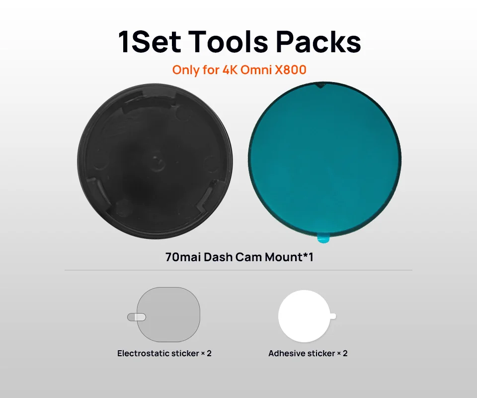 70mai Mount & Sticker Tool Pack für 70mai Dash Cam T800/X800/A810/A510/A800S/A500S/1S/M300/M200 Auto DVR Halterung – Detail 3