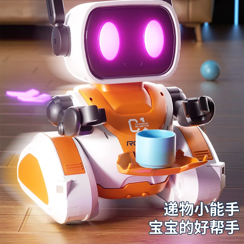 

Световой робот с дистанционным управлением, помощник по доставке, светочувствительный пульт дистанционного управления 2,4G, подарки для детей, игрушечные оптовые киоски