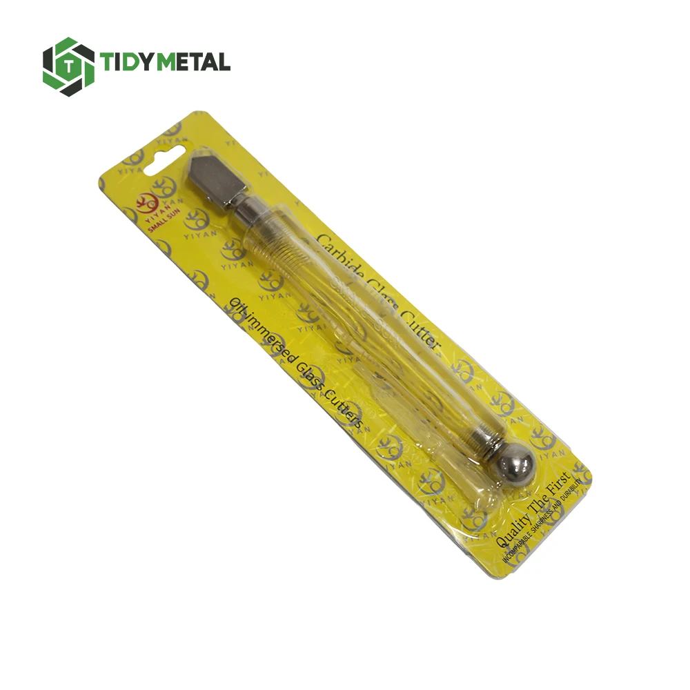 Industrial Grade Glass Cutter DIY Durable Alloy Material Components Textured Handle Comfortable Grip Accurate Cuts