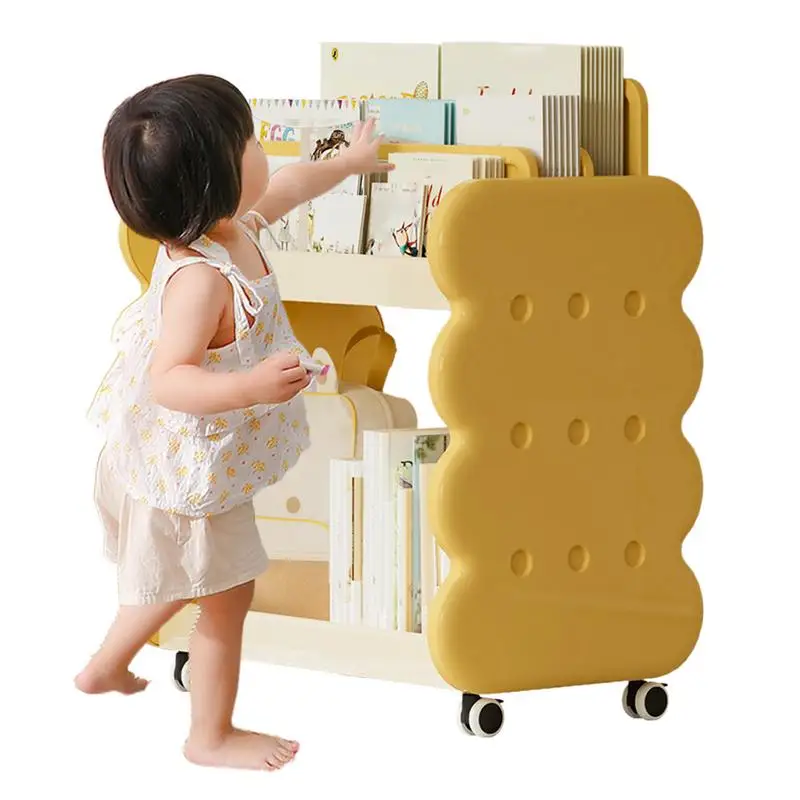 

Kids Bookshelf And Toy Organizer Book Display Shelf For Boys Adjustable Kids Free Standing Bookshelf With Wheels For Kids Rooms