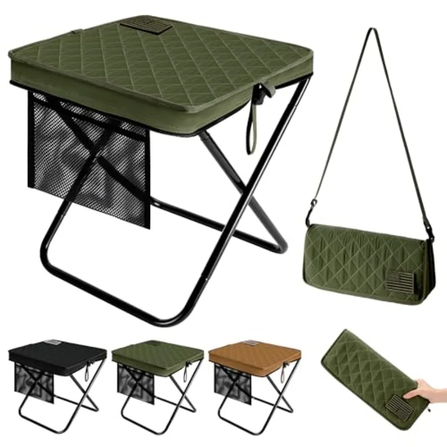 

Extra Large Foldable Backpack Stool, Heavy Duty Folding Chair, Thickened Collapsible Portable Pocket Chair, Compact Pocket Size
