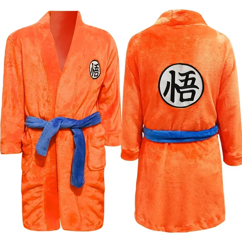 Novo dragão anime bola filho conjunto completo goku laranja noite-roupão unisex adulto crianças hallloween festa cosplay traje uniforme