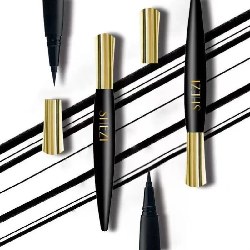 Shezi Ruijia Zwarte Vloeibare Eyeliner Pen Waterdichte Langdurige Make-Up Gladde Sneldrogende Gouden Eye Liner Potlood Godin Cosmetica