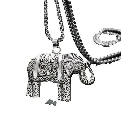 Boho Ethnic Jewelry Vintage Tibetan Silver Elephant Pendant Necklace For Women Bijoux Gifts Valentine\'s Day present