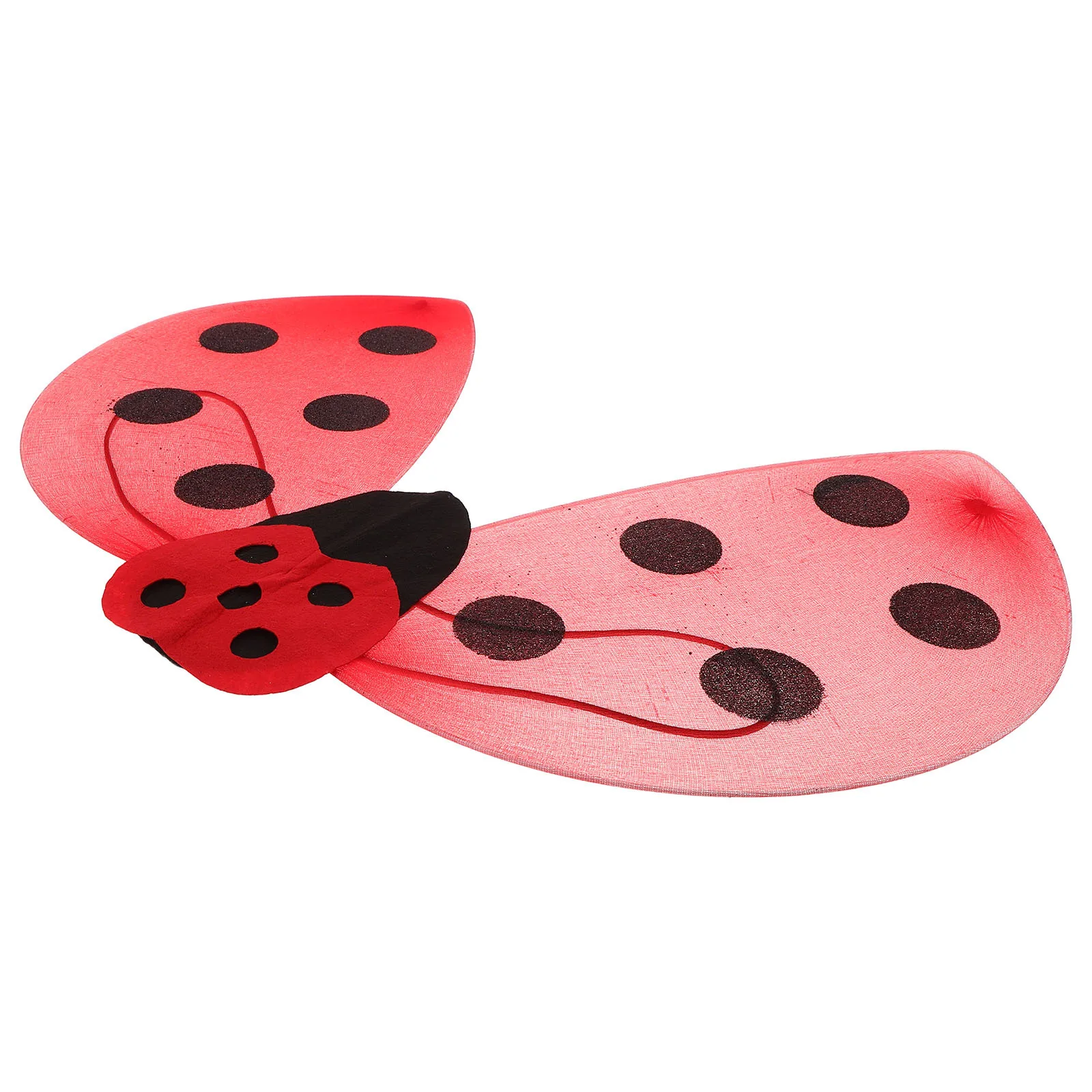 Ladybug Wings Costume for Girls - Dress Up Wing Props for Cosplay Party Festival Performance Lightweight Comfortable Child
