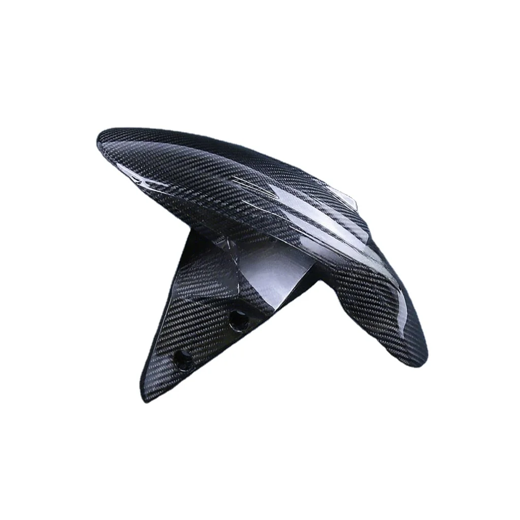 3K Carbon Fiber Motorcycle Parts Glossy Carbon Extended Front Fender Rear Hugger for Triumph Street Triple 765 RS 2017