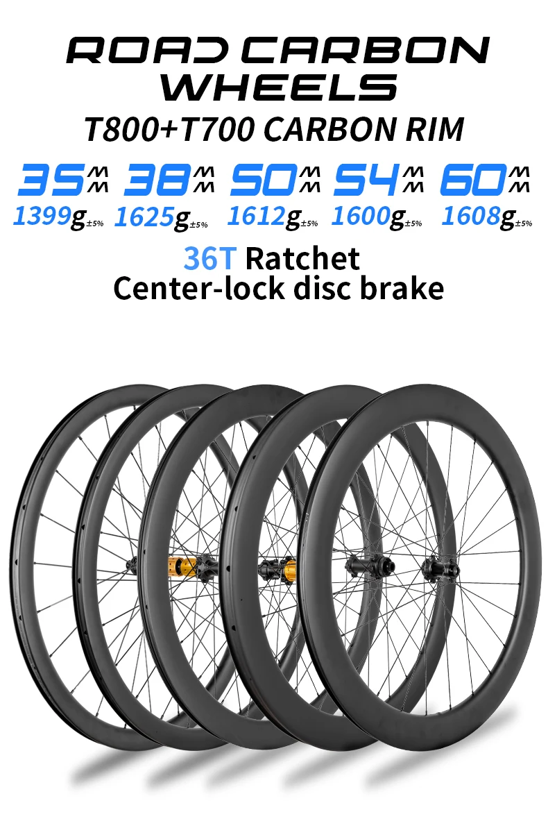 35mm 38mm 40mm 57mm 77 ROAD Carbon-Laufradsatz für Kletterfahrten Ohne Logo 700C Laufrad 12x100/12x142mm Gravel, Rennklasse Center Lock Scheibenbremse – Detail 2
