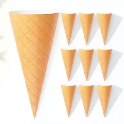 10Pcs Ice Cream Cone Flower Bouquet Wrapping Paper Unique Decorative Floral Wraps Petal Cones for Weddings Birthdays Bouquet - view 6