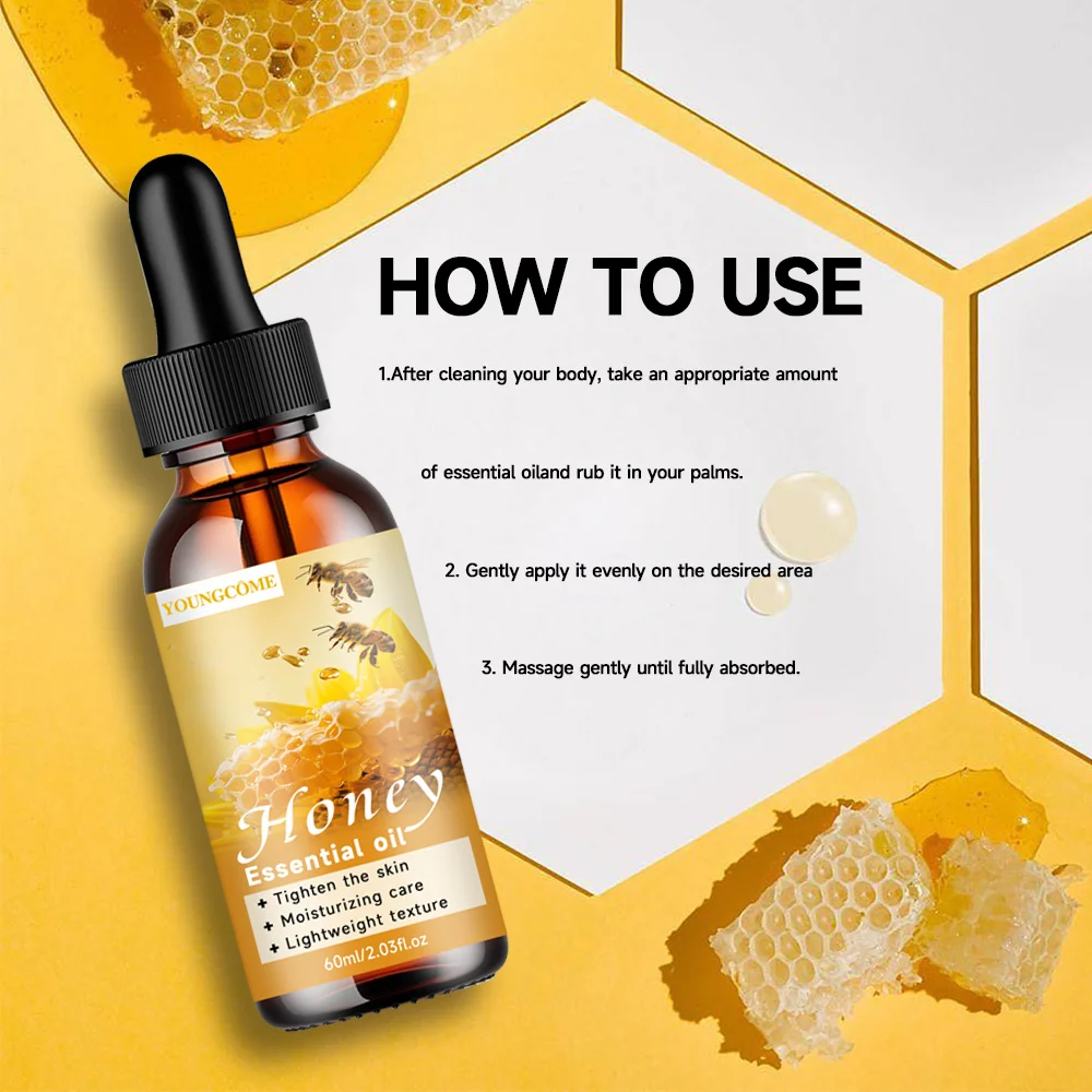 مجموعة الزيوت العطرية العسلية للناشر - مصل تدليك الوجه والجسم المرطب غير المخفف
