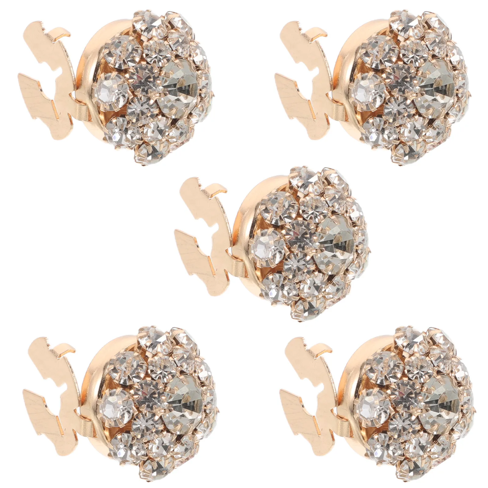 Button Cover Flower Covers for Suits Shirts Men Women Cufflinks with Crystal Tuxedos Formal Wear Weddings Decor