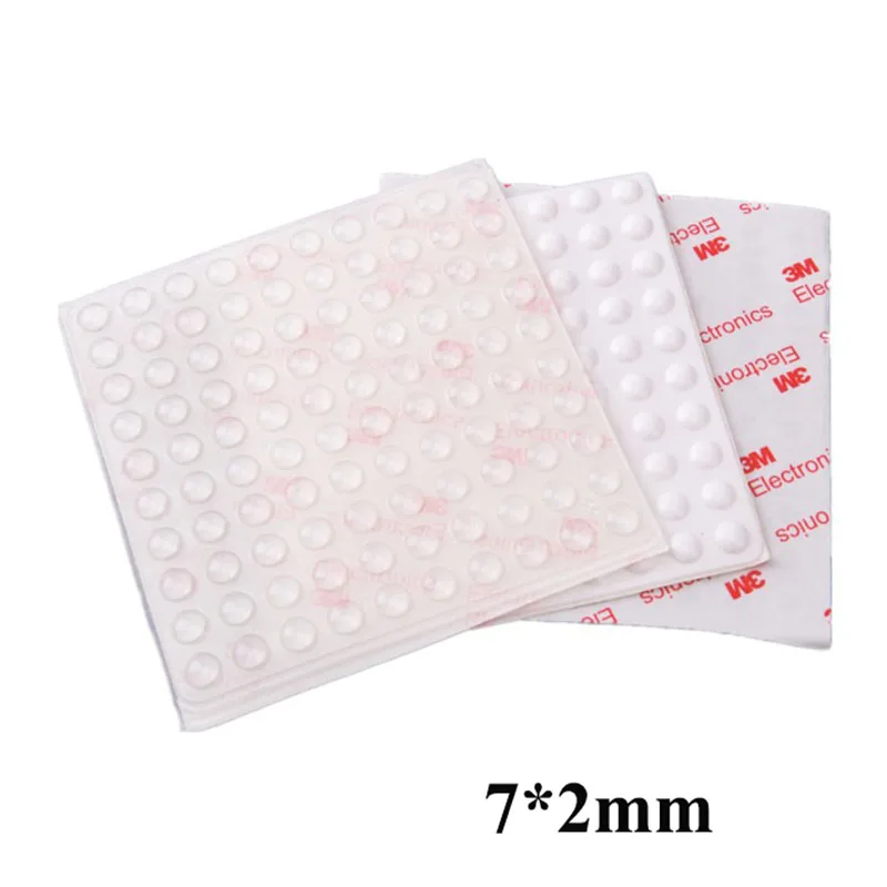 100Pcs 7*2MM Protective Silicone Rubber Feet Pads Ant-slip Furniture Laptop Cabinet Bumpers Shock Absorber