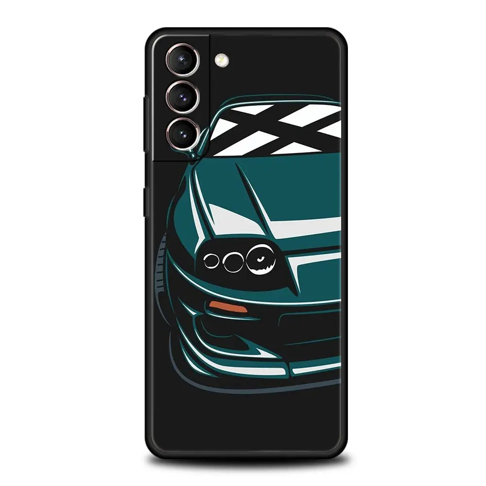 JDM Type R Civic Sport Car Phone Case For Samsung Galaxy S24 S23 S22 S20 Ultra S21 FE 5G S10 S9 Plus S10E S8 Soft Silicone Cover