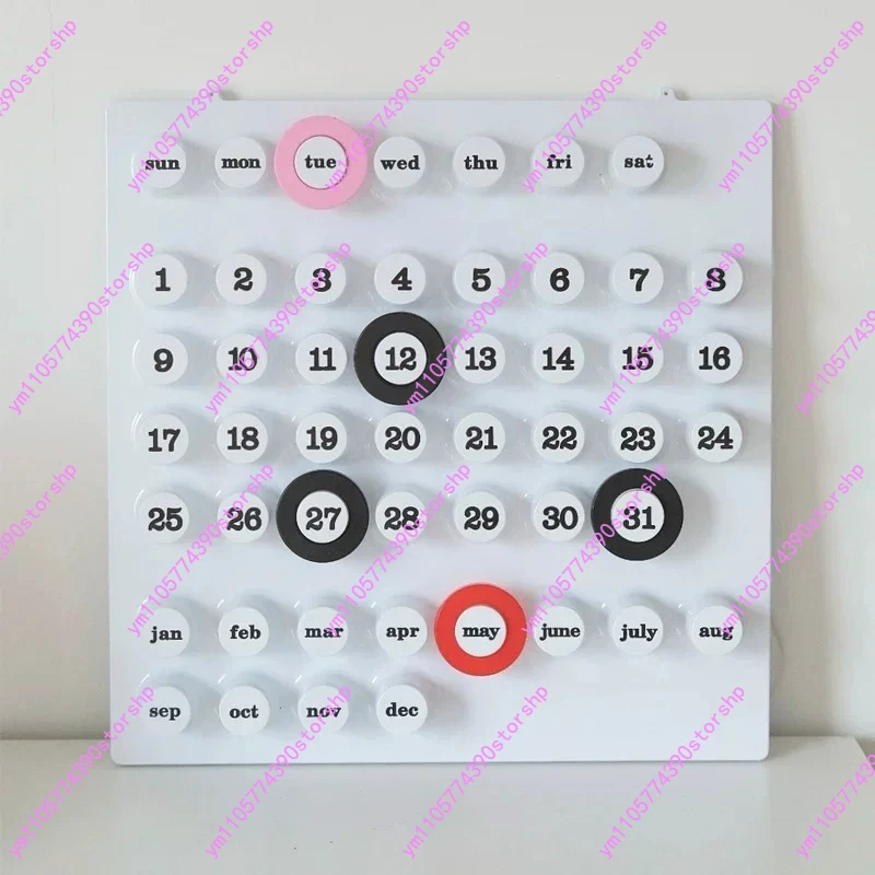 Vintage‑Style‑Perpetual‑Calendar Creative‑Wall‑Hanging‑Decor Retro‑INS‑Home‑Ornament Reusable‑Loop‑Calendar Replacement