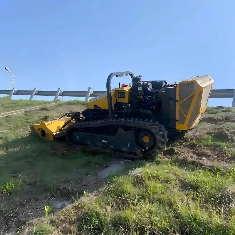 산업용 원격 제어 잔디 분쇄기 지능형 크롤러 잔디깎이 대형 디젤 로봇 3기통 디젤 엔진 플레일