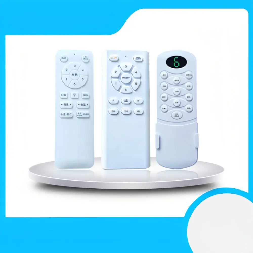 High Performance Ceiling Fan Remote Controller 24V DC Wireless Receiver 6 Speed Settings LED Light Accessories