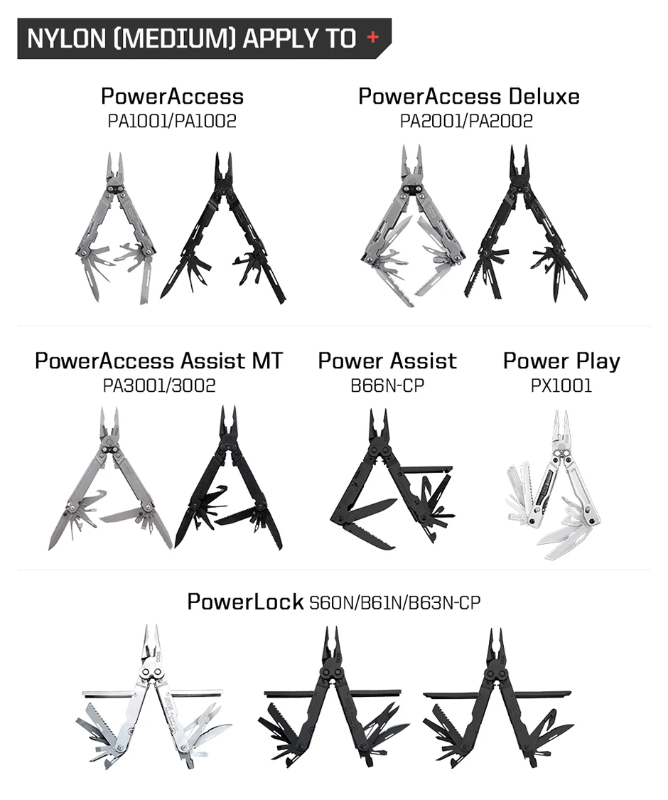 SOG Multi-Tool-Tasche EDC Klein- und Mittelgröße Werkzeugaufbewahrung und -organisation für SOG PowerPint PowerLitre Flash MT Aegis Carry – Detail 4