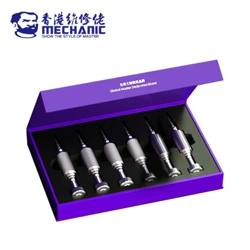 6in1 Mechanic IShell MAX High Hardness Precision Screwdriver Plum Blossom Cross for IPhone Bottom Internal Disassembly Tools Set