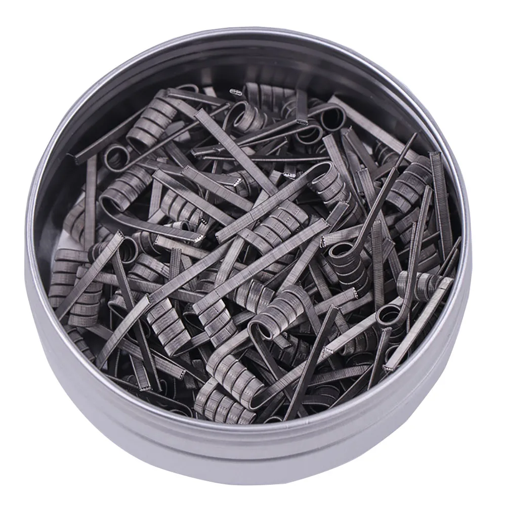 100pcs/box 3mm Spiral ID PreBuilt Coils tri-four core Alien Fused Clapton Resistance Coil A1/SS316L/NI80 Heating Wire Tools