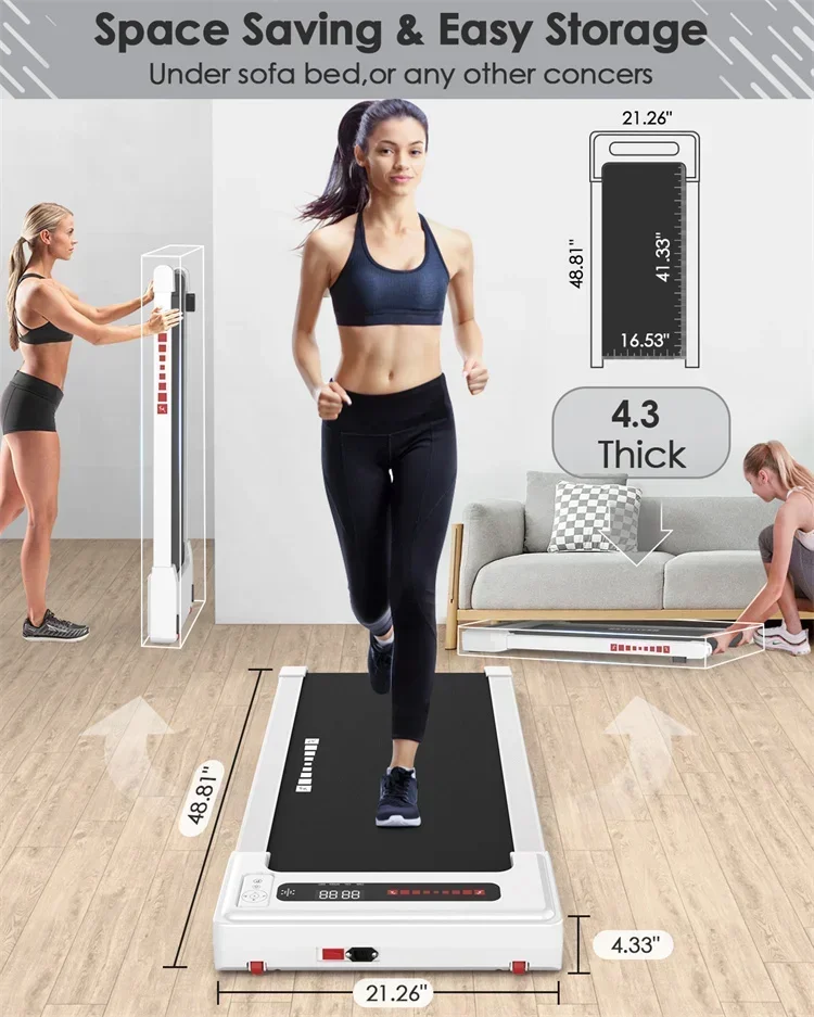 

Treadmill Walking Pad Treadmill Under Desk Portable Mini Treadmill With Remote Control With Bluetoothcheap And Fine