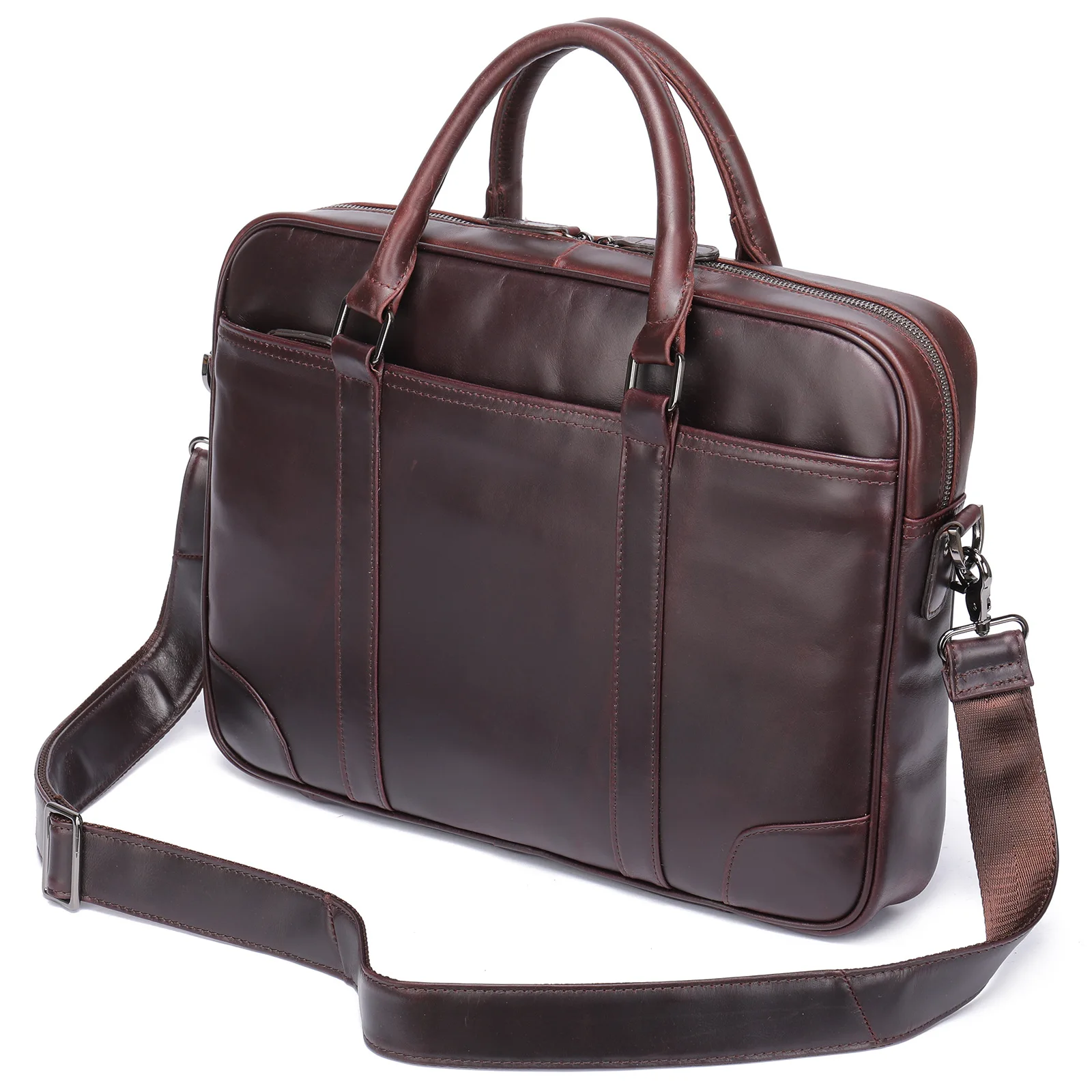 حقيبة كتف رجالية كاجوال من Busin عبر الجسم للسفر، حقيبة يد من جلد البولي يوريثان الناعم مقاس 4 بوصات للهاتف المحمول المحمول #1