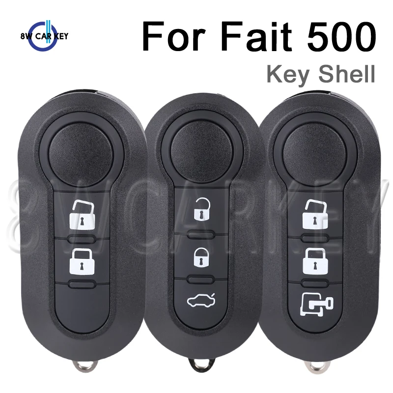 

Корпус дистанционного ключа автомобиля для Fiat 500 Panda Bravo Punto Ducato Peugeot Boxer Citroen Jumper Uncut Blade, чехол для ключей от автомобиля, 2/3 кнопки