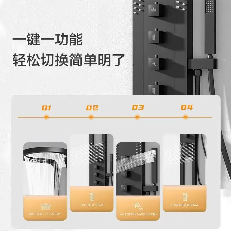 Juego de ducha cascada de ducha, hogar, inodoro, presurizado