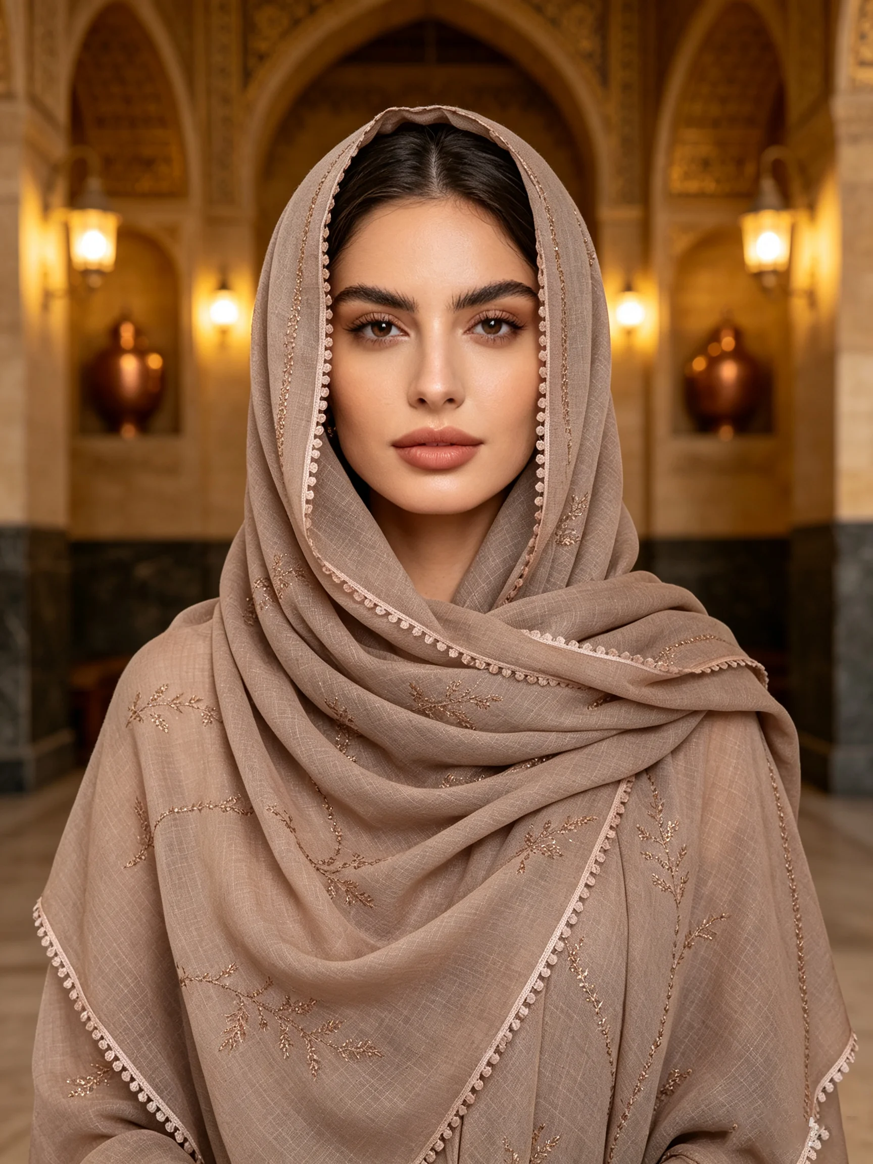 Muslim Hijab Hot Drill Rhinestone Headscarf Decor Tassel Edge Long Scarf Turkish Style Women Shawl Wrap For Daily
