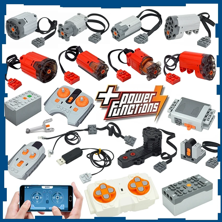 2023 جديد التقنية M L XL أجزاء محرك سيرفو ترين اللبنات وظيفة الطاقة PF نموذج مجموعات اكسسوارات MOC Leduo الطوب