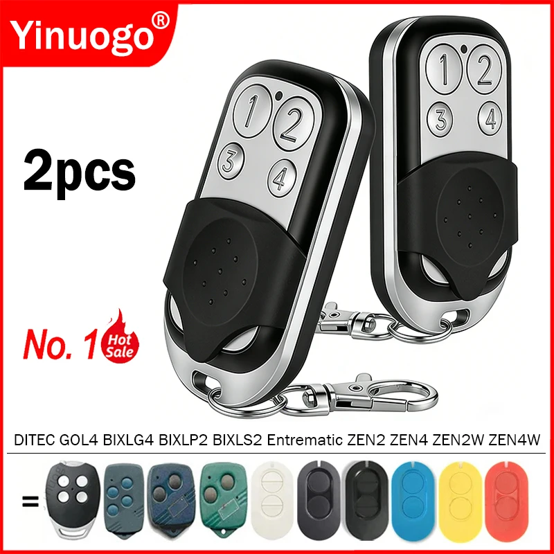 

для DITEC GOL4 Entrematic ZEN2 ZEN4 ZEN2W ZEN4W BIXLP2 BIXLS2 BIXLG4 Пульт дистанционного управления гаражных ворот/ворот 433.92 МГц, с плавающим кодом