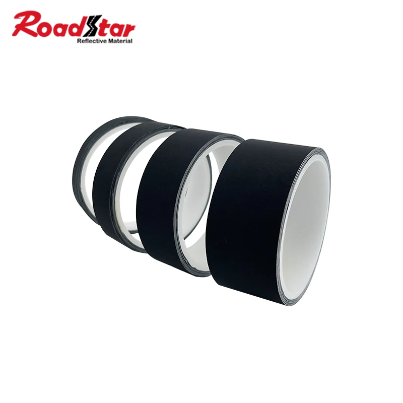 Roadstar Black Reflective Fabric Sticker Self-Adhesive Backing Warning Tape For Clothes Bag Helmet RS-800BJ