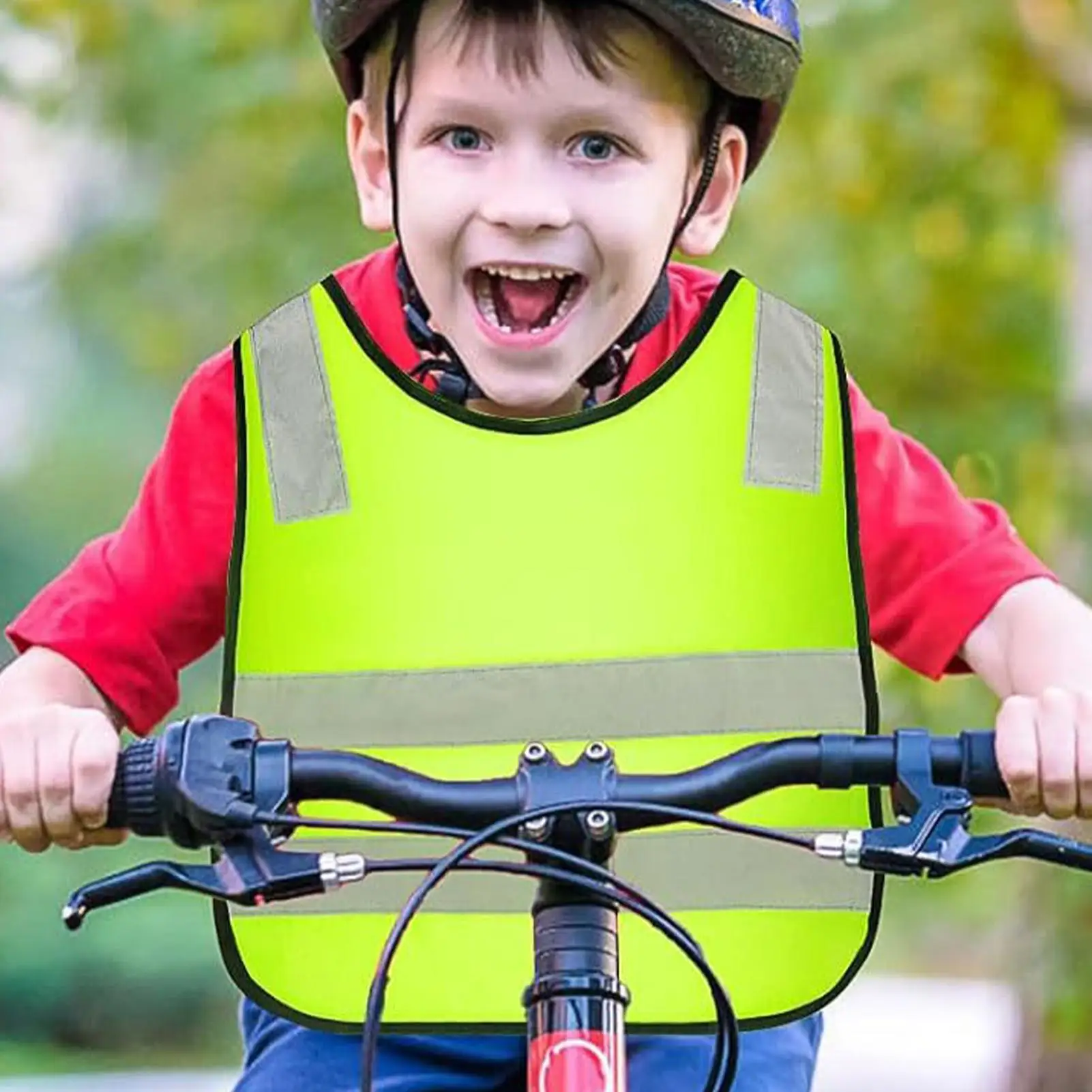 سترة أمان للأطفال 10 قطع سترة مرور سترات أمان عالية الوضوح للمشي المروري والجري وركوب الدراجات والتزلج والتخييم