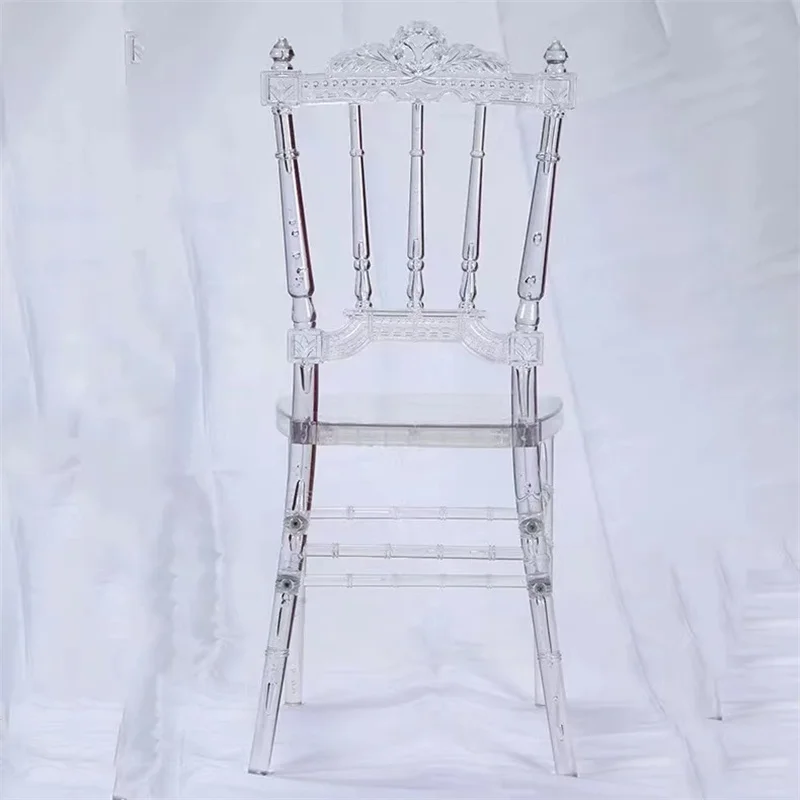 Hotel Wedding Outdoor Event Rental Resin Chiavari Chair Tiffany Transparent Acrylic Detachable Chair Beauty Salon Cadeira Bar SY