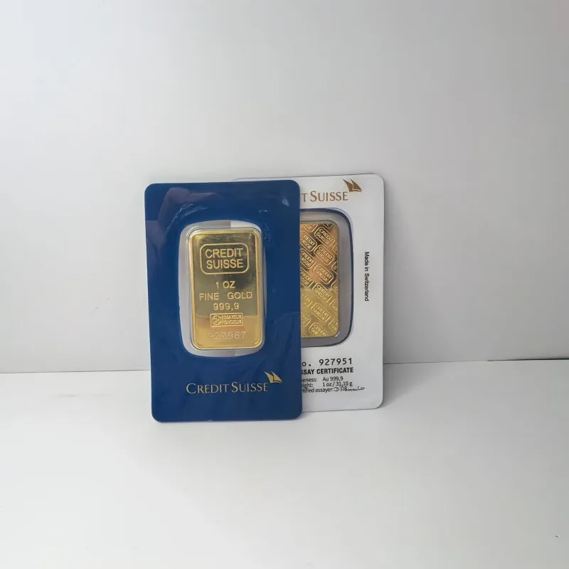 

Golden brass Bar Gold Plated ingot non-magnetic with Serial Numbers sealed package souvenir bullion