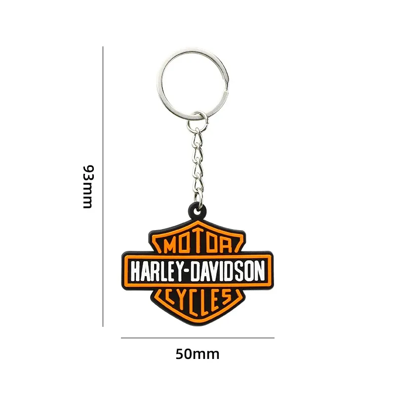 For Harley Davidson Softail Sportster VRSC Touring X48 883 1200 Street Glide Motorcycle LOGO Keychain Shape SOFT RUBBER KEYRING