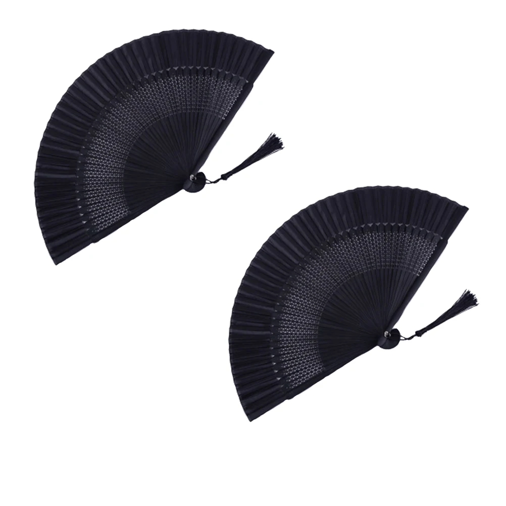 

Carved Folding Fan Elegant Bamboo Paper Hollow Out Design Summer Outdoor Parties Portable Collapsible Hand Dance Lacquered