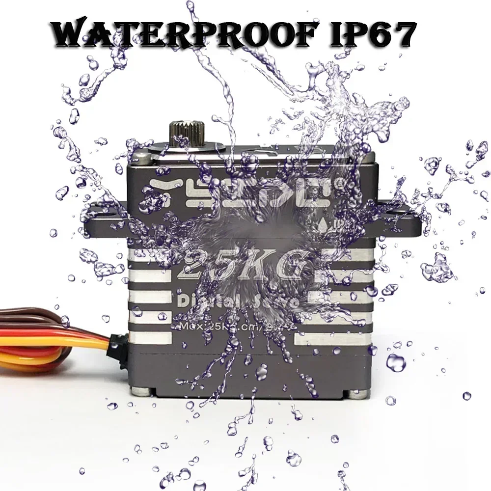 Wodoodporne serwo SD25MG 25kg SD35MG 35KG 180 stopni °   Pełna aluminiowa obudowa, stalowe koło zębate, wysoki moment obrotowy do samochodów RC w skali 1/8, 1/10, 1/7