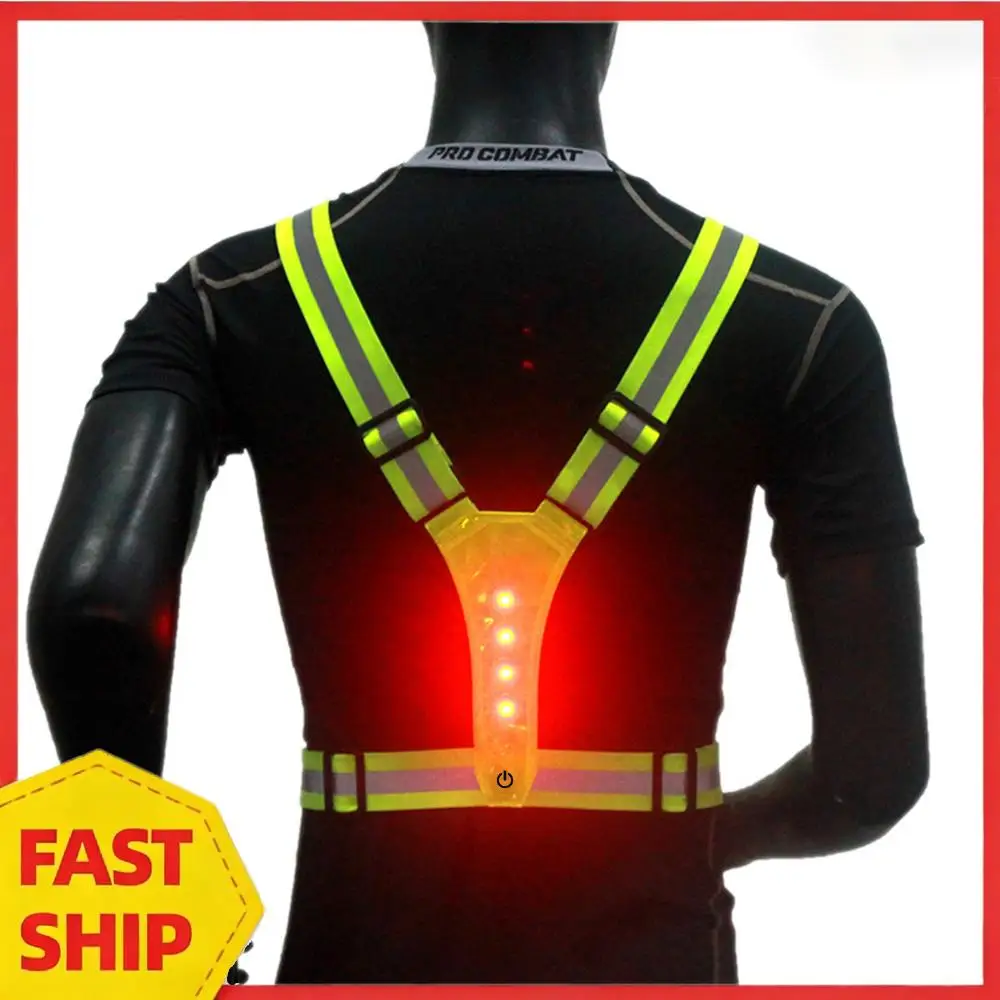 

LED Reflective Running Vest, Safety Gear for Night Running, Walking, Cycling