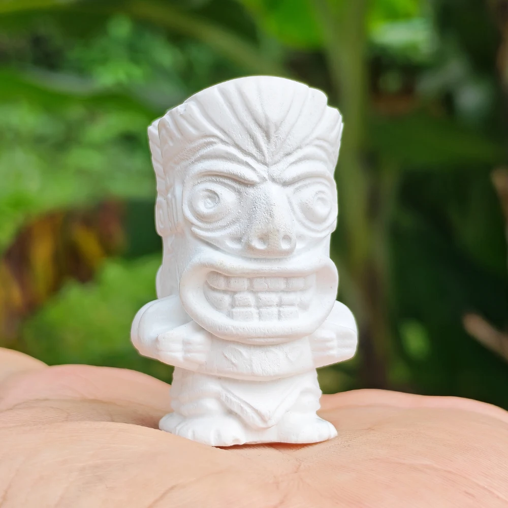 1.8 Inch Tiki Totem Sculpture, Made of Plaster, Ethnic Style, Abstract Style, Suitable for Centerpieces, Creative Tabletop Decorations, Fireplaces, Indoor Decorations, Party Decorations, Living Rooms, Back-To-School Season Gifts