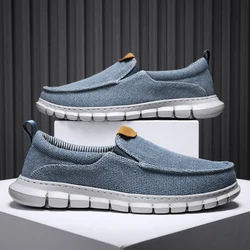 Soothing Breathable Canvas Shoes Men Loafers Slip On Summer Sneakers Comfortable Casual Men Shoes Lightweight Men Driving