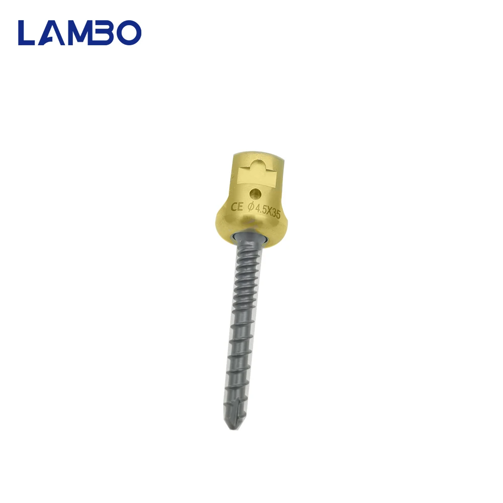 

4.5/5.5mm Veterinary pedicle screw,Spine poly axial screw,Titanium alloy material，Veterinary Orthopedic Implants，Large animals