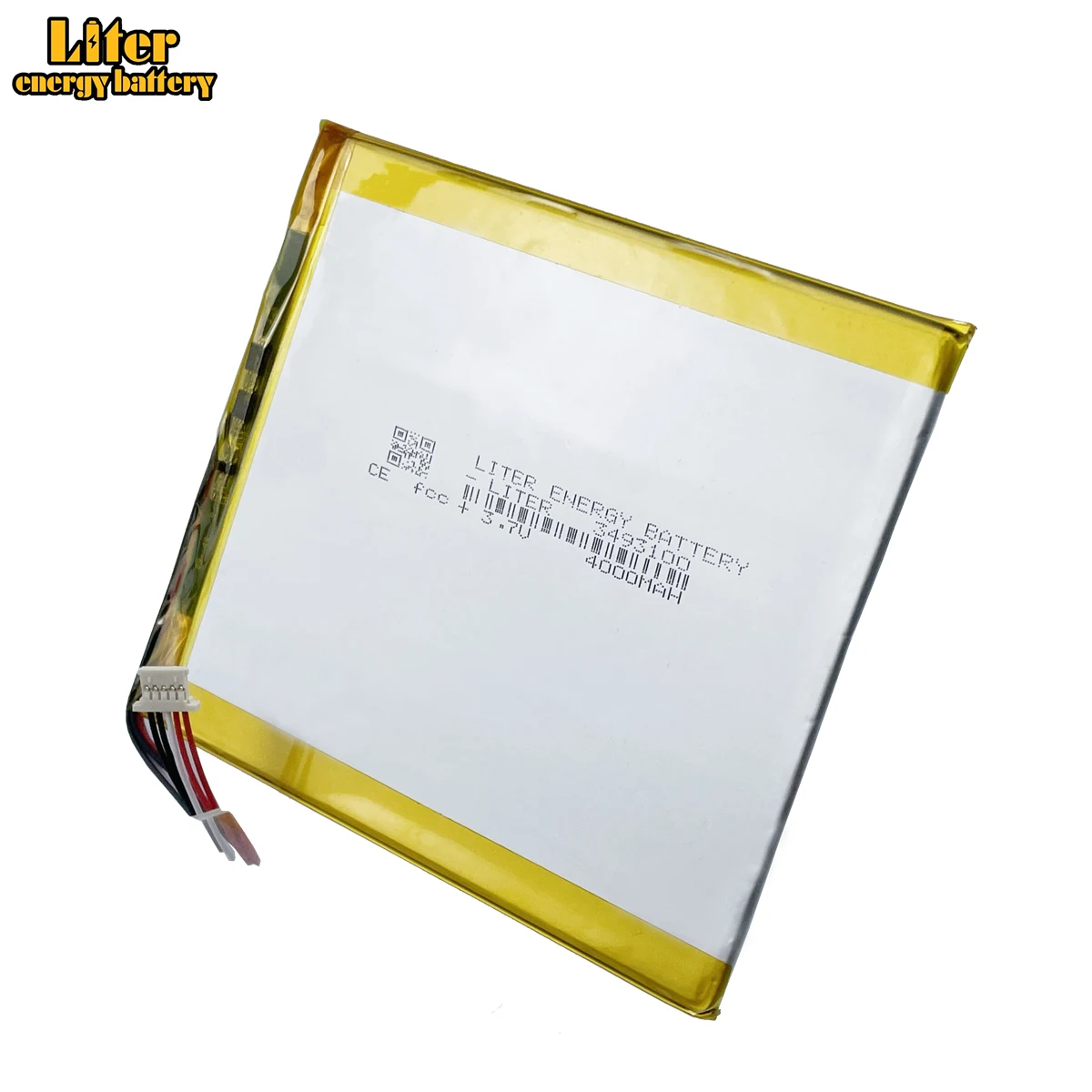 1.0MM 5pin connector 3.7 V 3493100 3595100 4000mah Rechargeable lipo battery li ion polymer lithium battery Tablet PC Battery