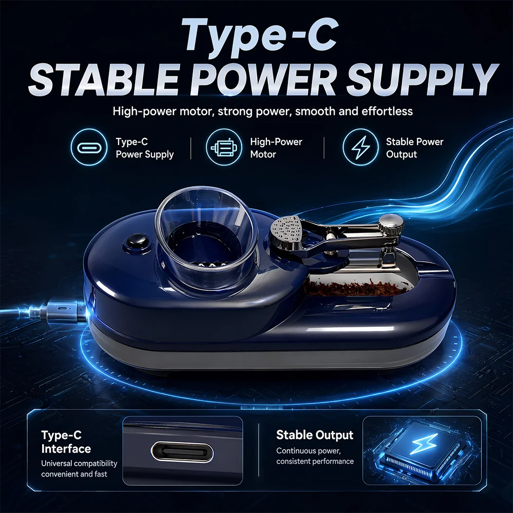 Cappsu Portable Electric Cigarette Machine Herb Injector with Grinding And Filling Function for Herbs And Grass Threads - view 6